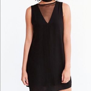 Urban Outfitters Black Mesh Shift Mini Dress
